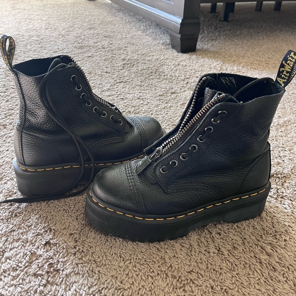 Zip up Dr.Martens black boots
